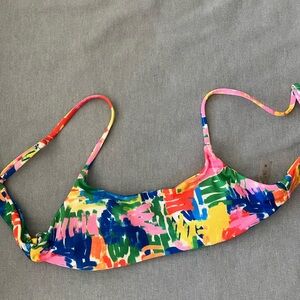 Aurelle Multicolor Abstract Bikini Top